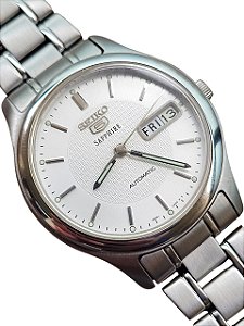 Relógio Automático Seiko 5 Safira 7s26 Vintage Anos 90 Data