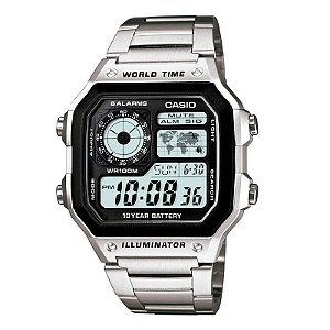 Relógio Masculino Casio World Time AE-1200WHD-1AV