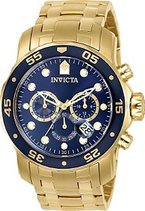 Relógio Invicta Pro Diver Plaque Ouro (0073) (21923)