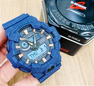 Relógio Masculino Cassio G-Shock GA-700DE-2A Jeans