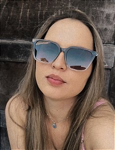 Óculos de sol Classico 794P Cinza e Rosa Translúcido