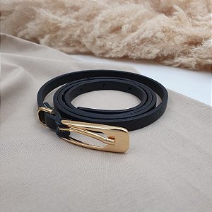 Cinto Fit Couro Preto M SFT089PR-M