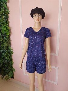 Pijama Curto Azul D29AZ
