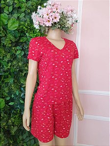 Pijama Curto Vermelho D29VM