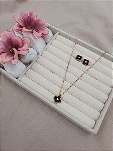 Colar Melissa Dourado Preto CART18PR