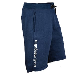 Bermuda de Moletom Cressi Namatee Casual Praia Pesca Azul M