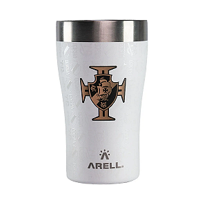 Copo Térmico Arell Inox A vacuo Vasco Branco 500ml Oficial