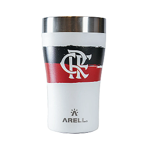Copo Térmico Arell Inox Parede Dupla Flamengo Listrado 500ml