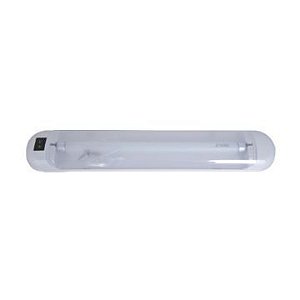 Luminária Fluorescente 12V Calha Em Plástico On Off Branca