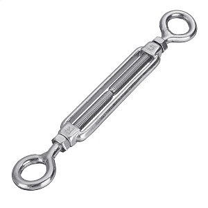 Esticador Com Olhal Em Aço Inox 6 Mm Cabo De Aço Corrente