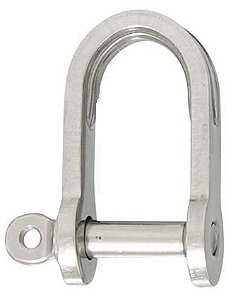 Manilha Anilha Balão Tornel Plana 8 Mm Em Aço Inox