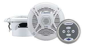 Som Bluetooth E Alto Falante Marinizado 6,5 Pol Lancha Barco