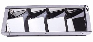 Grade Entrada De Ventilação De Ar 4 Aberturas Em Aço Inox