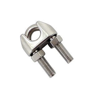 Grampo Abraçadeira Clips Em Aço Inox Para Cabo De Aço 1/2Pol