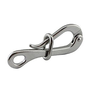Mosquetão Pelicano Em Aço Inox 100 Mm Multiuso Náutico