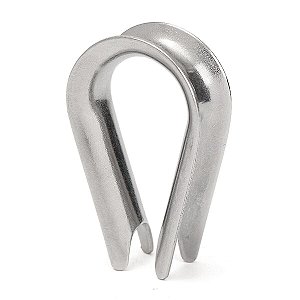 Sapatilho Em Aço Inox Anilha 55 X 36Mm Cabo De Aço 10Mm