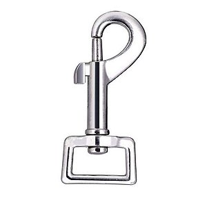 Mosquetão Com Destorcedor Assimétrico Em Aço Inox 61 X 13Mm