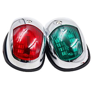 Luz De Navegação Em Aço Inox Led Bb E Be 12Volt Lancha Barco