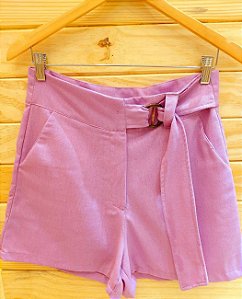 Short Linho Argola Liso