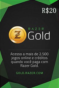 Cartão Presente Rixty / Razer Gold BR - R$20