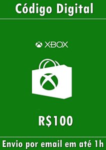 Cartão Presente Xbox BR - R$100