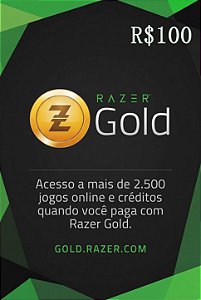 Cartão Presente Rixty / Razer Gold BR - R$100