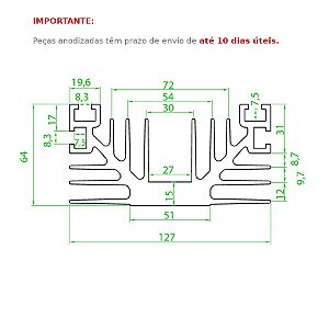 Dissipador de Calor modelo HS 12764L