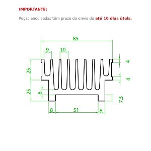 Dissipador de Calor modelo HS 8550