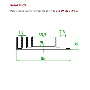 Dissipador de Calor modelo HS 8620