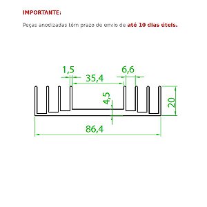 Dissipador de Calor modelo HS 8620L