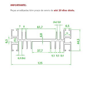 Dissipador de Calor modelo HS 12545
