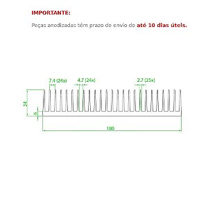 Dissipador de Calor modelo HS 18034