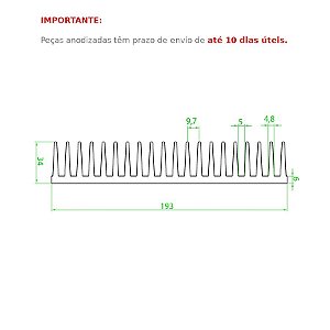 Dissipador de Calor modelo HS 19334