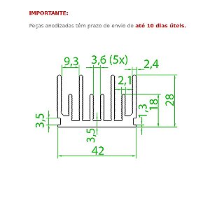 Dissipador de Calor modelo HS 4328