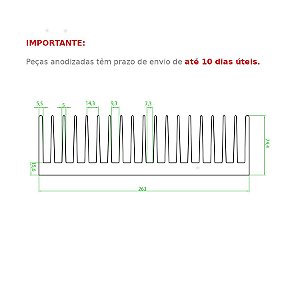 Dissipador de Calor modelo HS 26574