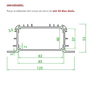 Dissipador de Calor modelo HS 12552