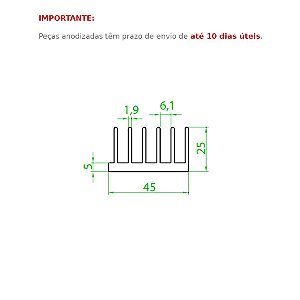 Dissipador de Calor modelo HS 4425