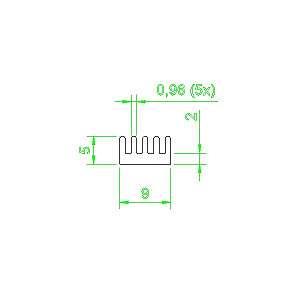 Dissipador de Calor modelo RDD 0905-09 FT SA
