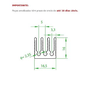 Dissipador de Calor modelo HS 1616