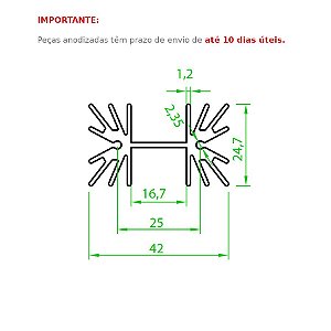 Dissipador de Calor modelo HS 4225