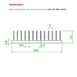Dissipador de Calor modelo HS 10425