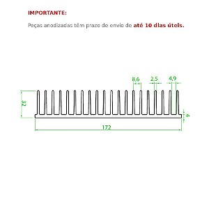 Dissipador de Calor modelo HS 17232L