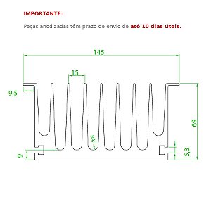 Dissipador de Calor modelo HS 14569