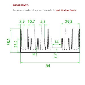 Dissipador de Calor modelo HS 9438