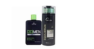 Schwarzkopf / Truss [3D] MEN Hair & Body + Condicionador Equilibrium