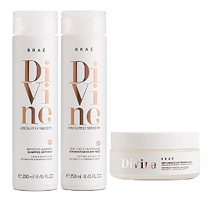 Braé Kit Shampoo e Condicionador e Máscara Hidratação Divine