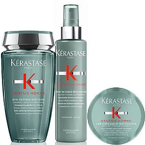 Kérastase Genesis Homme - Shampoo Force 250ml + Spray e Cire