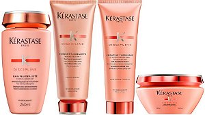 Kérastase Discipline Shampoo 250ml+ Cond 200ml+Máscara Keratine + Thermique