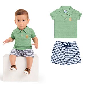 Fantoni Bebê Camiseta Polo+Bermuda (70297  / 70361)