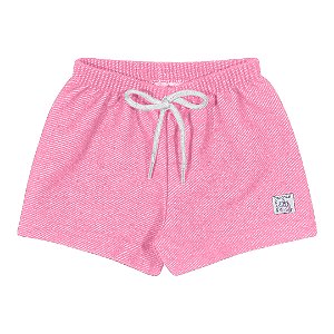 Fantoni Shorts Moletinho Ecologico Jeans Rosa Claro (30247)